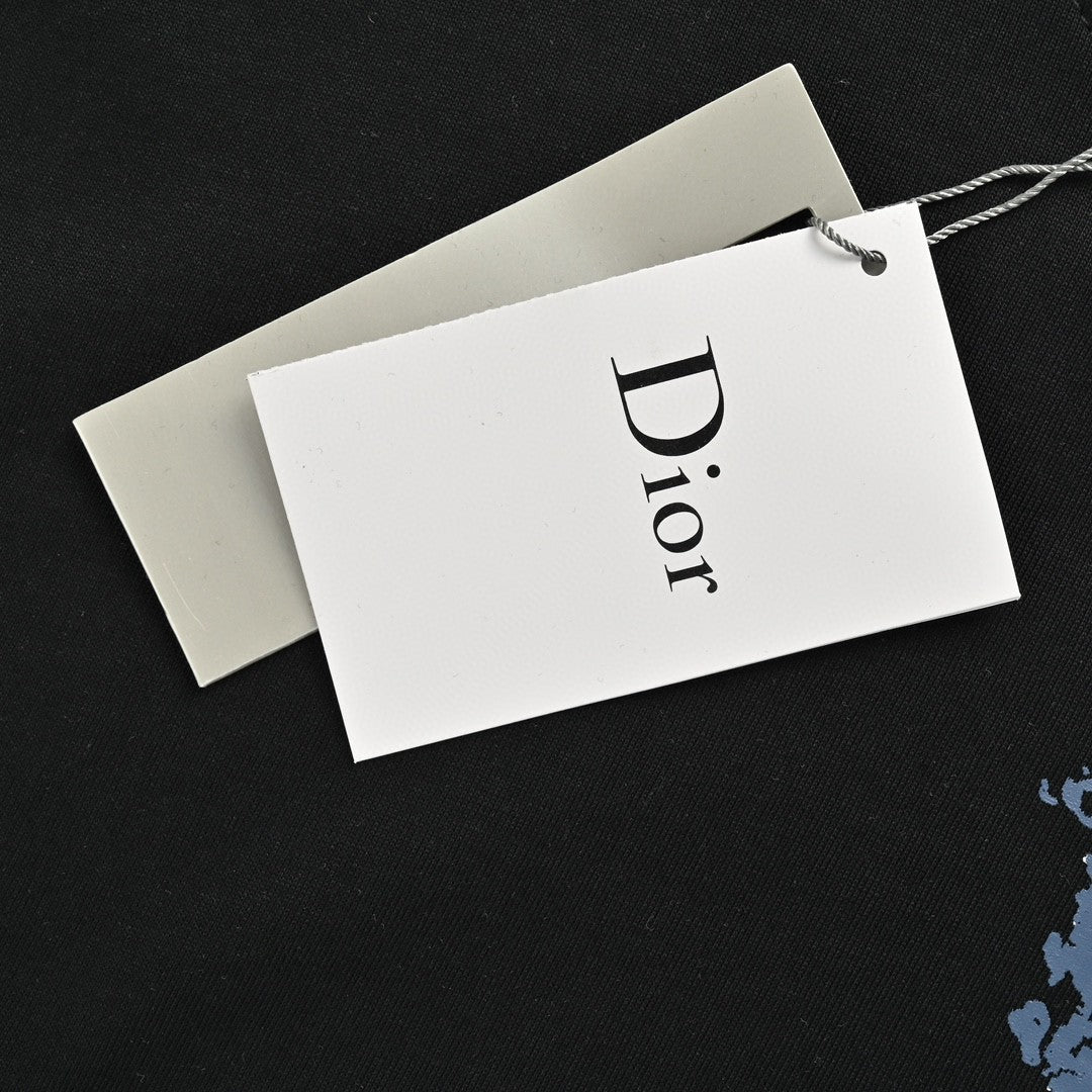 Camiseta con motivo de monograma Dior (negra)