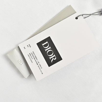 T-shirt Dior brodé avec logo CD (blanc)