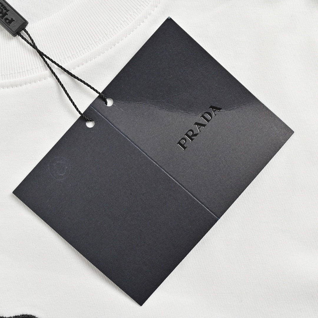 Prada Graphic Logo T-Shirt (White) - insole - replica sneakers