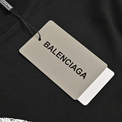 Balenciaga T-shirt - Distressed Logo - Black Unisex Streetwear Limited Edition