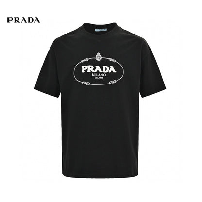 Prada Milano Logo T-shirt - Black Unisex Streetwear Limited Edition - <span>This Prada Milano t-shirt features a classic design with a black and white Prada Milano