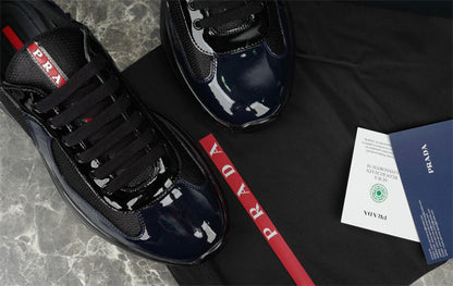 PRADA America's Cup Navy Sneakers - Black Unisex Streetwear Limited Edition
