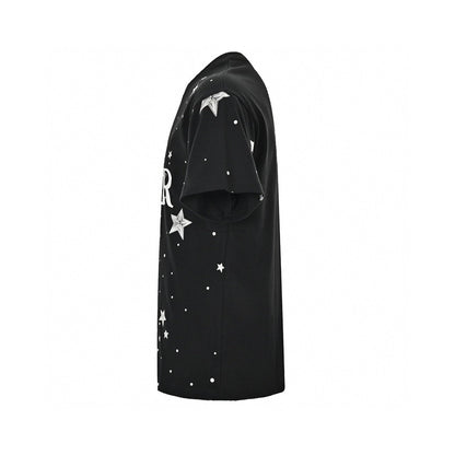 Dior Star Graphic T-shirt - Black Unisex Streetwear Limited Edition - <span>This Dior t-shirt features a striking design with the Dior logo and star elements scattered