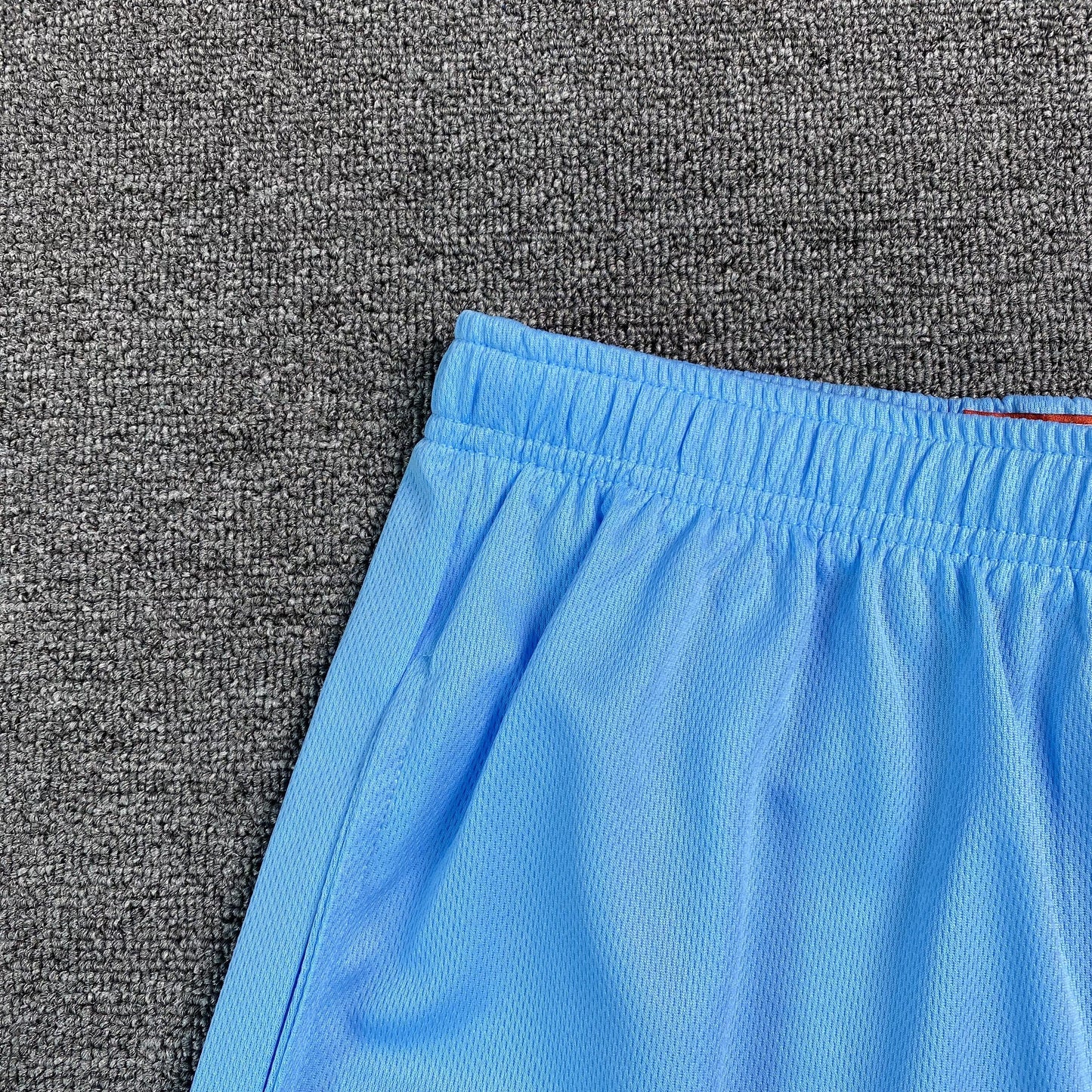 ERIC Emanuel Ee Basic Shorts Carolina - Orange - Blue Unisex Streetwear Limited Edition - The ERIC EMANUEL EE BASIC SHORTS CAROLINA BLUE/ORANGE - REPLICA bring together luxury streetwear aesthetics