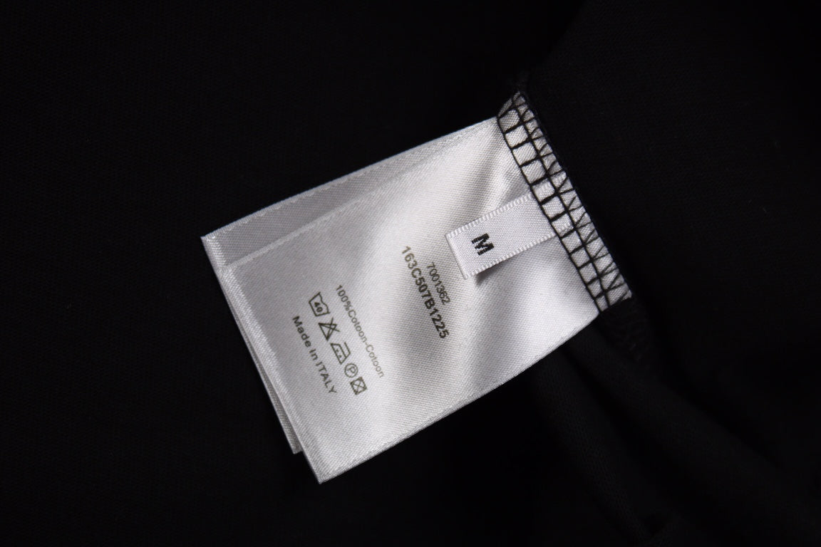 Camiseta Dior con bordado de lagarto - Negra