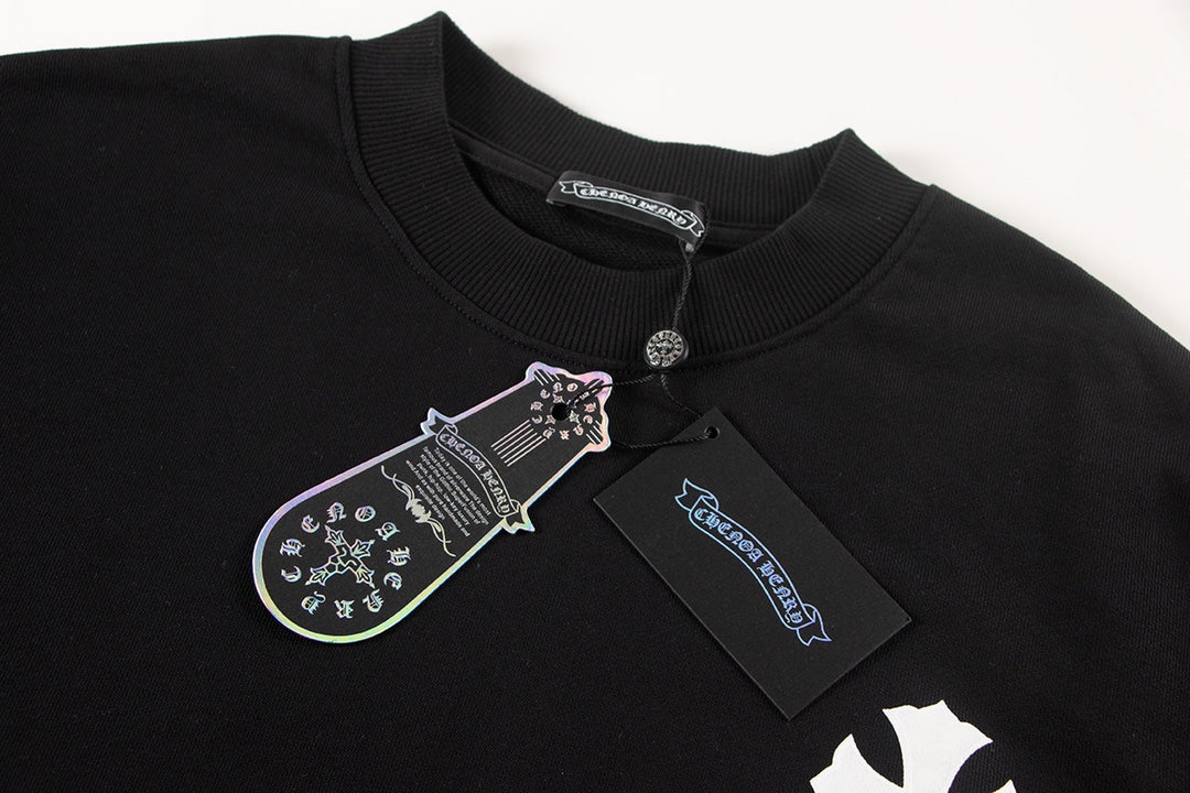 CHROME Hearts Colored Cross Horse Shoe Logo Sweatshirt - Black Unisex Streetwear Limited Edition