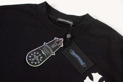 CHROME Hearts Colored Cross Horse Shoe Logo Sweatshirt - Black Unisex Streetwear Limited Edition