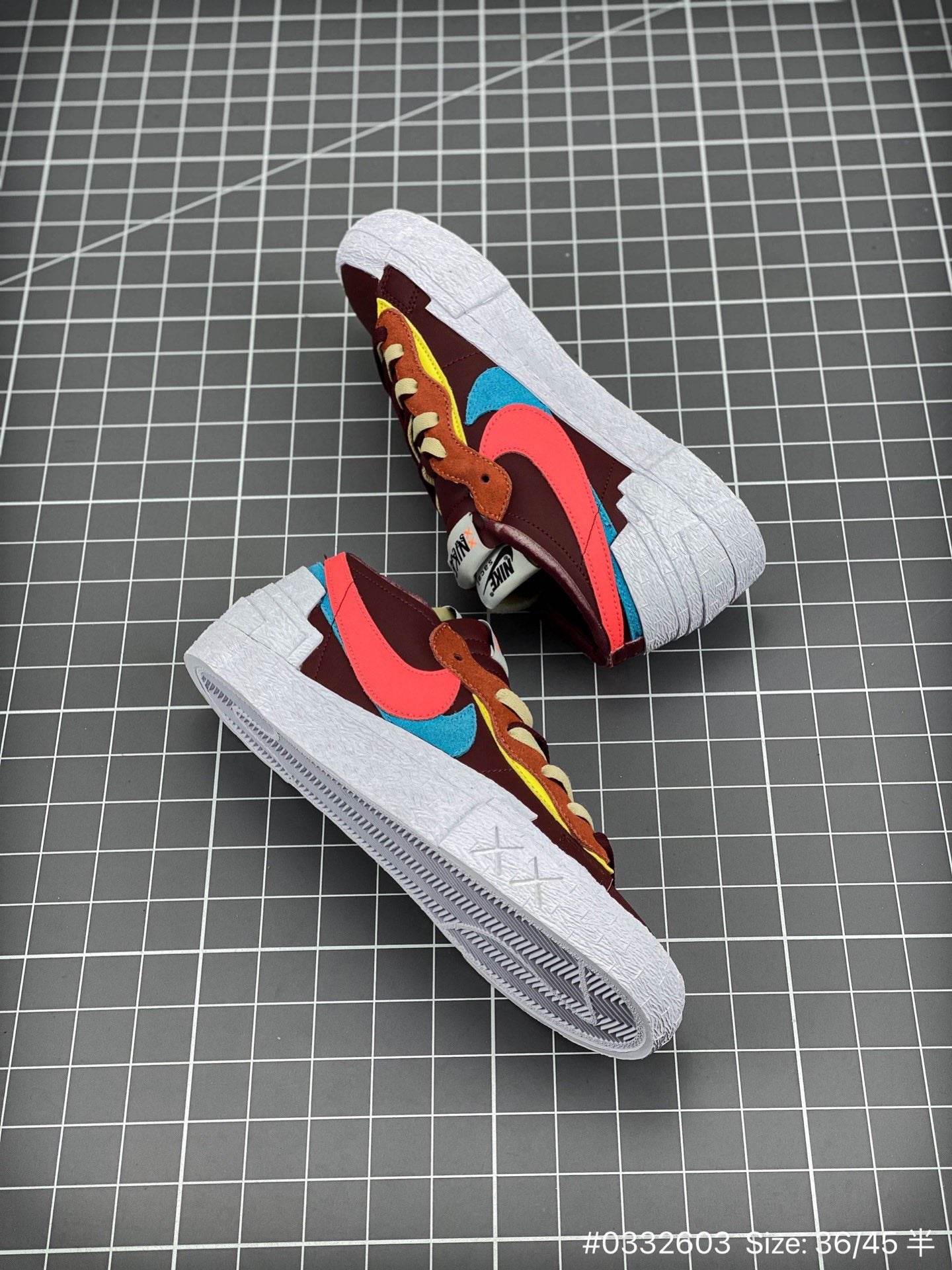 KAWS - Nike Blazer'team Red' Unisex Streetwear Limited Edition - The KAWS x Nike Blazer 'Team Red' delivers an artistic reinterpretation of the classic low-top