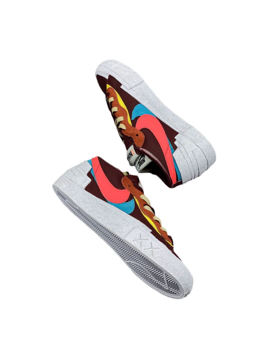 KAWS - Nike Blazer'team Red' Unisex Streetwear Limited Edition - The KAWS x Nike Blazer 'Team Red' delivers an artistic reinterpretation of the classic low-top