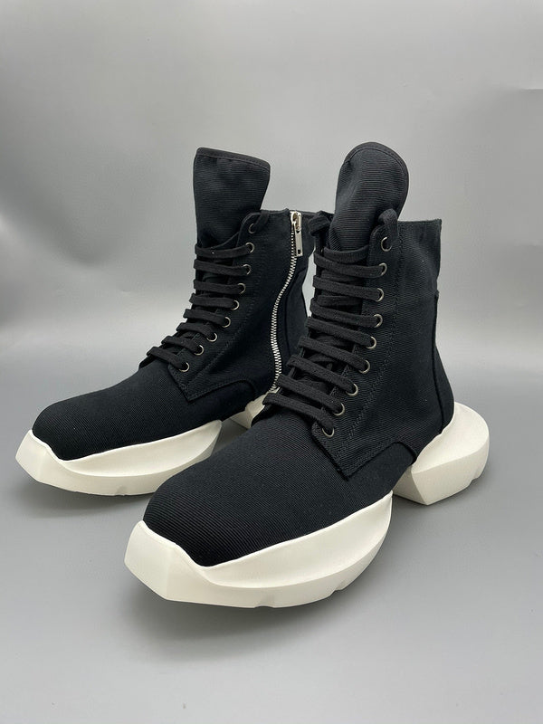 Rick Owens High-top Platform Sneakers - Black Unisex Streetwear Limited Edition - **Rick Owens Black High-Top Platform Sneakers: Futuristic Design and Superior Craftsmanship** Introducing the Rick Owe