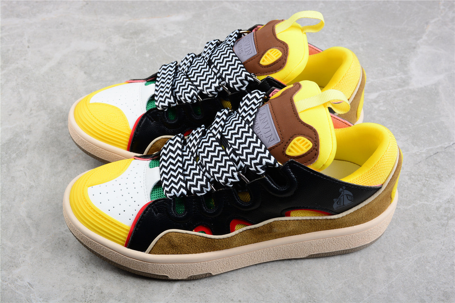 Lanvin Multi-color Sneaker T-Shirt - Black Unisex Streetwear Limited Edition - ### Lanvin Multi-Color Sneaker Elevate your sneaker game with the Lanvin Multi-Color Sneaker, a vibrant