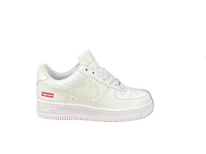 NIKE Air Force 1 Supreme 'white' Unisex Streetwear Limited Edition - **Nike Air Force 1 x Supreme 'White'** The Nike Air Force 1 x Supreme 'White'