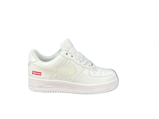 NIKE Air Force 1 Supreme 'white' Unisex Streetwear Limited Edition - **Nike Air Force 1 x Supreme 'White'** The Nike Air Force 1 x Supreme 'White'