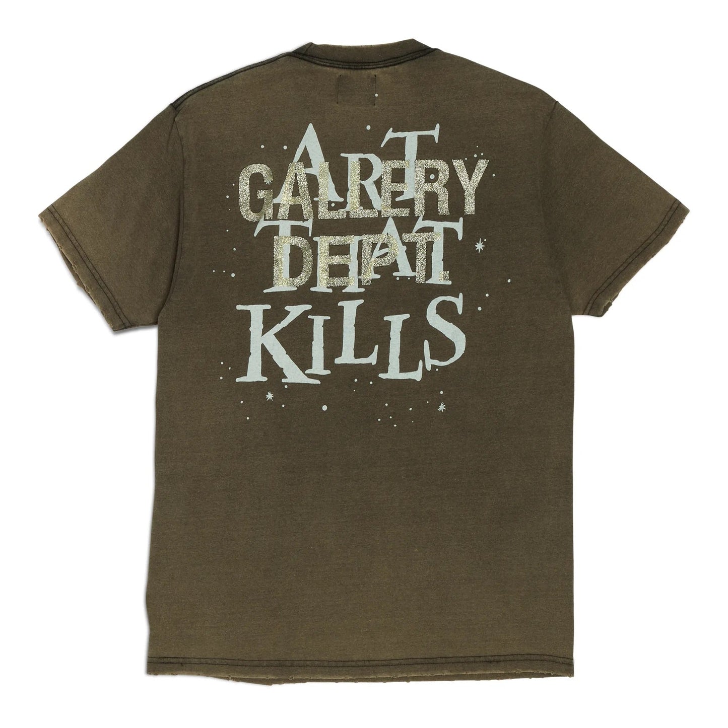 Gallerydept. art That Kills' Rod Tee T-Shirt - Brown Unisex Streetwear Limited Edition - ### Gallery Dept. 'Art That Kills' T-Shirt Experience the cutting-edge design and rebellious spirit of