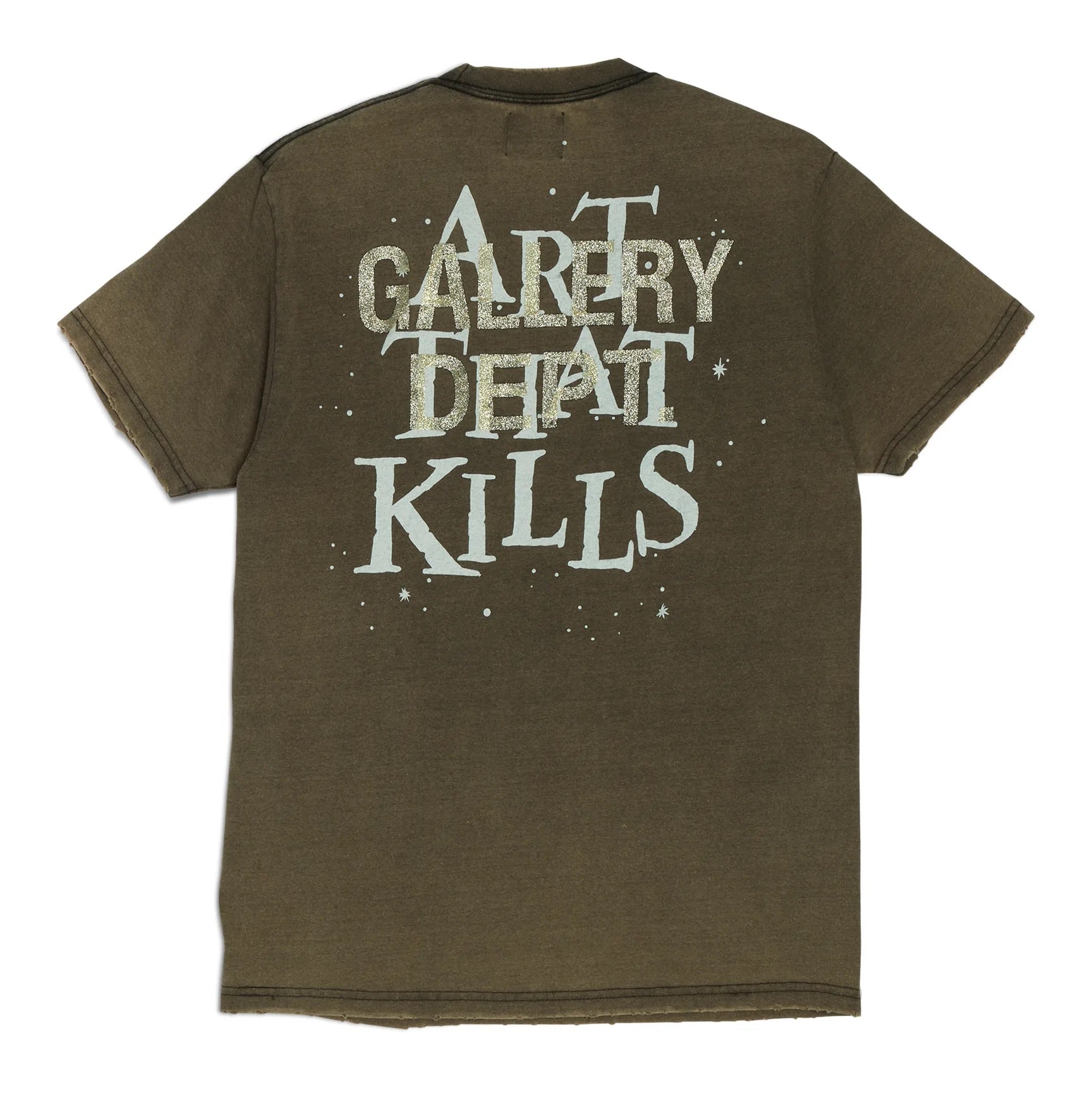 Gallerydept. art That Kills' Rod Tee T-Shirt - Brown Unisex Streetwear Limited Edition - ### Gallery Dept. 'Art That Kills' T-Shirt Experience the cutting-edge design and rebellious spirit of