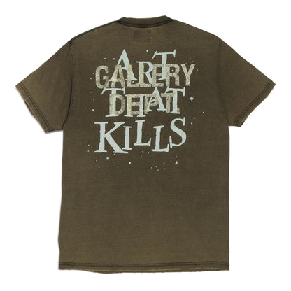 Gallerydept. art That Kills' Rod Tee T-Shirt - Brown Unisex Streetwear Limited Edition - ### Gallery Dept. 'Art That Kills' T-Shirt Experience the cutting-edge design and rebellious spirit of