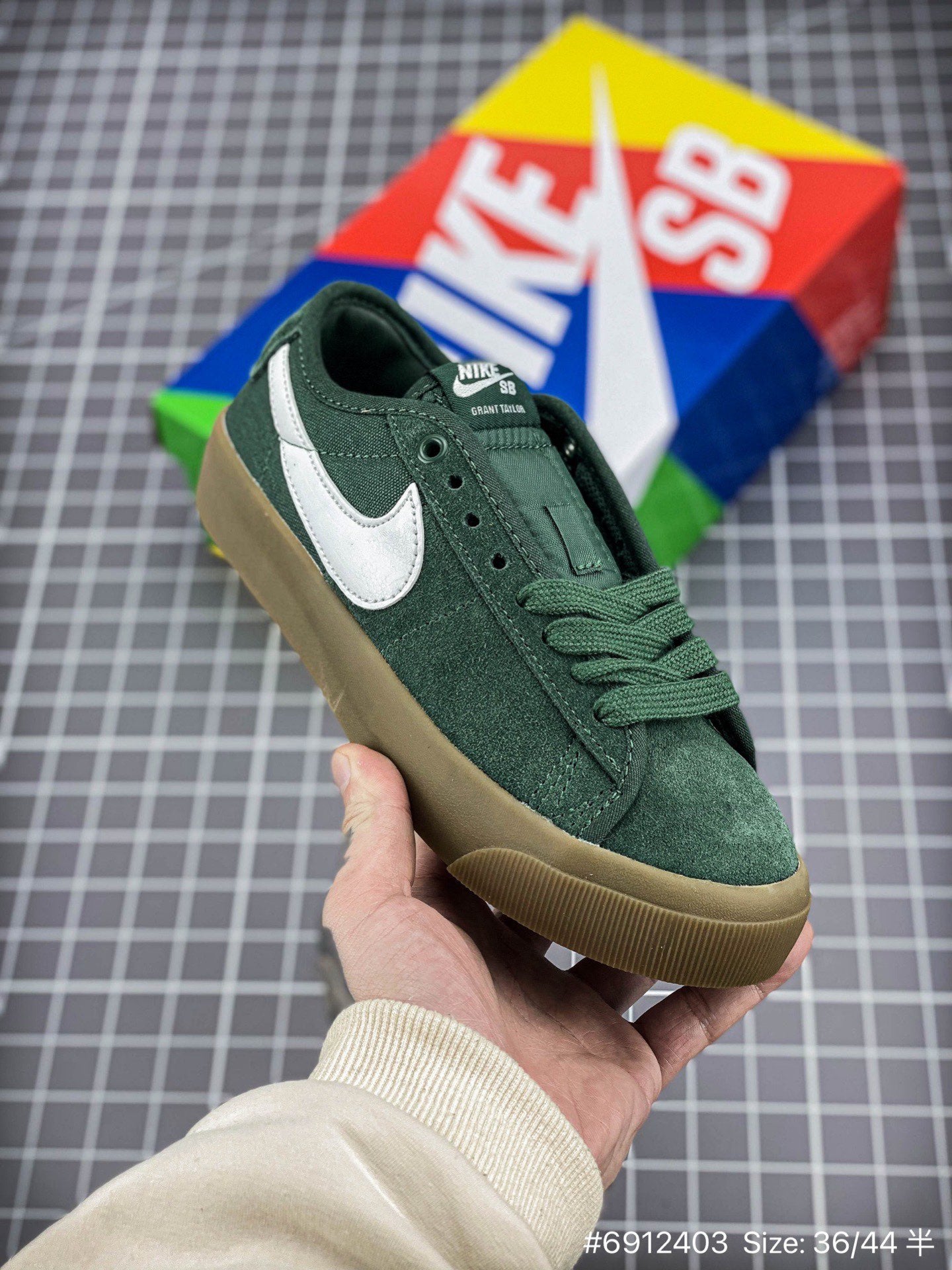 The Nike Blazer Low Pro Gt - White Unisex Streetwear Limited Edition - The Nike Blazer Low Pro GT Leather Gum Sole in White and Green is a