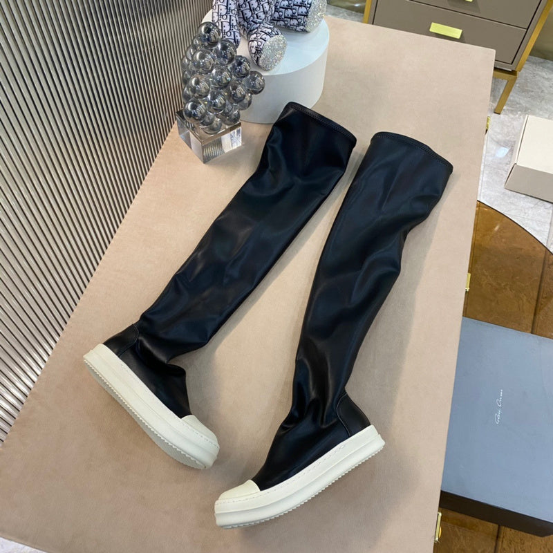Over-the-Knee Sock Sneakers - Black Unisex Streetwear Limited Edition - **Over-the-Knee Sock Sneakers** Introducing a bold and innovative addition to your footwear collection, these over-the-knee