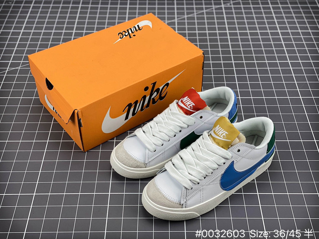 Nike Blazer Low '1977 Jumbo - White Unisex Streetwear Limited Edition - The Nike Blazer Low '1977 Jumbo in white and blue brings bold, modern flair to