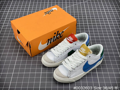 Nike Blazer Low '1977 Jumbo - White Unisex Streetwear Limited Edition - The Nike Blazer Low '1977 Jumbo in white and blue brings bold, modern flair to