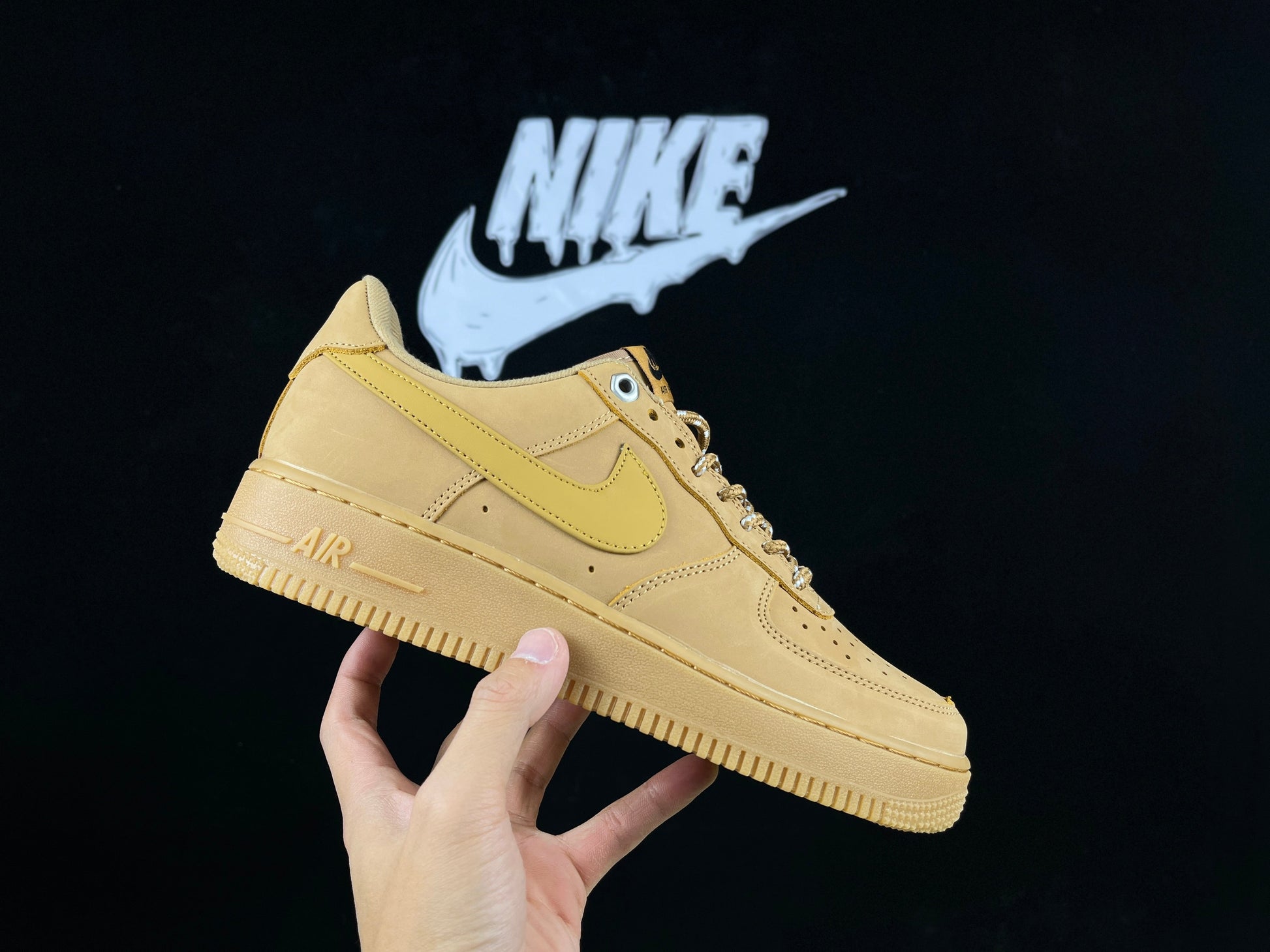 NIKE Air Force 1 'wheat' - Red Unisex Streetwear Limited Edition - **Nike Air Force 1 'Wheat'** The Nike Air Force 1 'Wheat' is a standout edition