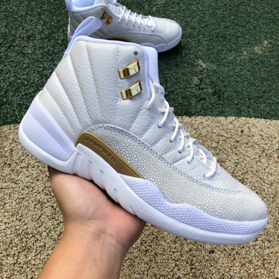 Jordan 12 Ovo - White Unisex Streetwear Limited Edition - Introducing the Air Jordan 12 Retro 'Royalty' edition, a luxurious take on a classic silhouette.