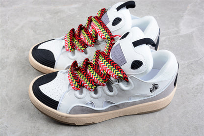Lanvin And Grey Sneakers - White Unisex Streetwear Limited Edition - ### Lanvin White and Grey Sneakers Step into style with the Lanvin White and Grey