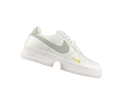 NIKE Air Force 1 'mini Swoosh - Grey' - White Unisex Streetwear Limited Edition - **Nike Air Force 1 'Mini Swoosh White/Grey'** The Nike Air Force 1 'Mini Swoosh White/Grey'
