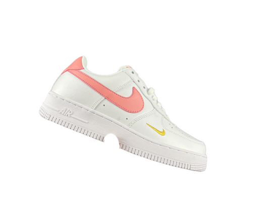 NIKE Air Force 1 'mini Swoosh - Pink' - White Unisex Streetwear Limited Edition - **Nike Air Force 1 'Mini Swoosh White/Pink'** The Nike Air Force 1 'Mini Swoosh White/Pink'