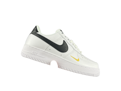 NIKE Air Force 1 'mini Swoosh White - Black' Unisex Streetwear Limited Edition - **Nike Air Force 1 'Mini Swoosh White/Black'** The Nike Air Force 1 'Mini Swoosh White/Black'