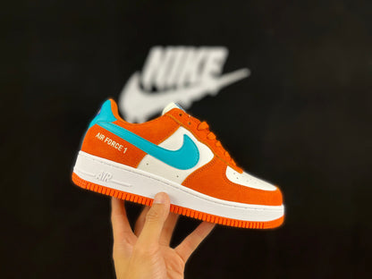 NIKE Air Force 1 Low 'orange - Blue' Unisex Streetwear Limited Edition - **Nike Air Force 1 Low 'Orange/Blue'** The Nike Air Force 1 Low 'Orange/Blue' is a