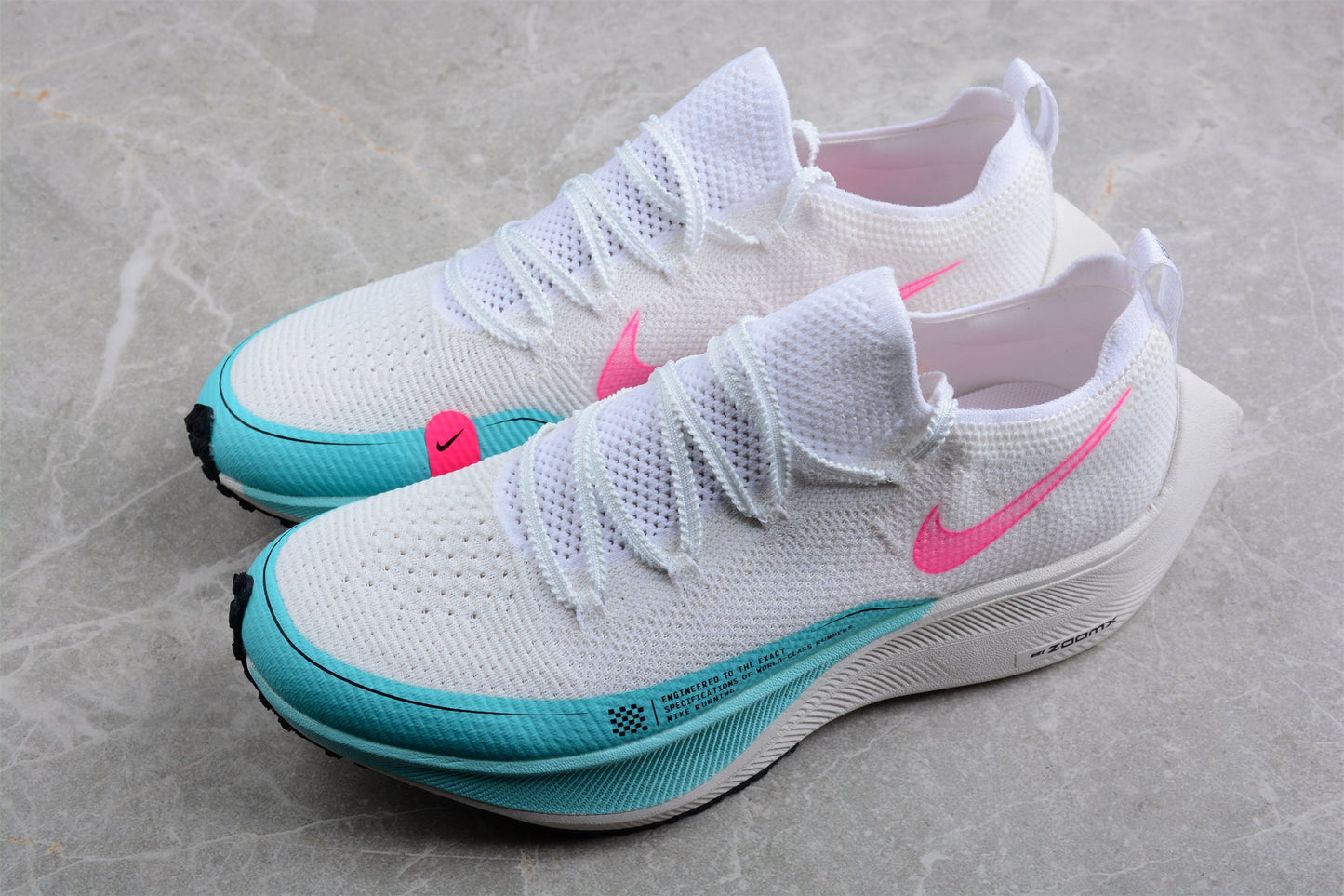 Zoom - Vaporfly Ne - T% 2 White,pink And Turquoise Unisex Streetwear Limited Edition - ### Nike ZoomX Vaporfly NEXT% 2 C White/Pink Elevate your running experience with the Nike