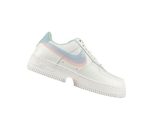 NIKE Air Force 1 'double Swoosh Peach Pink' Sneakers Unisex Streetwear Limited Edition - **Nike Air Force 1 'Double Swoosh Peach Pink'** The Nike Air Force 1 'Double Swoosh