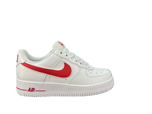 NIKE Air Force 1 'double Swoosh - Red' - White Unisex Streetwear Limited Edition - **Nike Air Force 1 'Double Swoosh White/Red'** The Nike Air Force 1 'Double Swoosh White/Red'