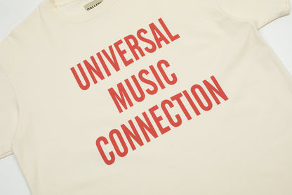 GALLERY Dept T-Shirt - White Unisex Streetwear Limited Edition - **Gallery Dept. Universal Music Connection T-Shirt** Introducing the Gallery Dept. Universal Music Connection T-Shirt, a
