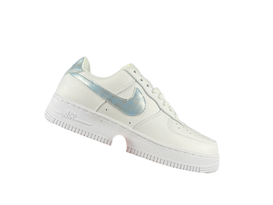 NIKE Air Force 1 Low 'white - Blue Iridescent Mist' Unisex Streetwear Limited Edition - **Nike Air Force 1 Low 'White/Blue Iridescent Mist'** The Nike Air Force 1 Low 'White/Blue