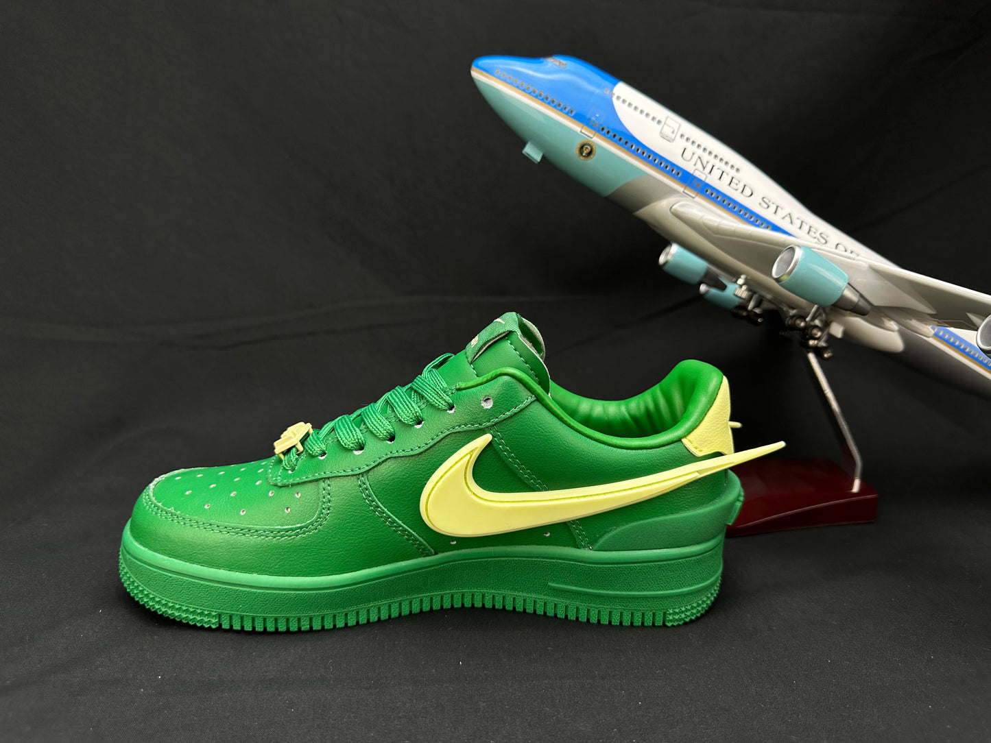 NIKE Air Force 1 'big Swoosh Green' Unisex Streetwear Limited Edition - **Nike Air Force 1 'Big Swoosh Green'** The Nike Air Force 1 'Big Swoosh Green'