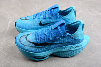 Zoom Alphafly Ne - T% 2 - Blue Unisex Streetwear Limited Edition - The Nike Air Zoom Alphafly NEXT% 2 is a top-tier running shoe engineered for athletes