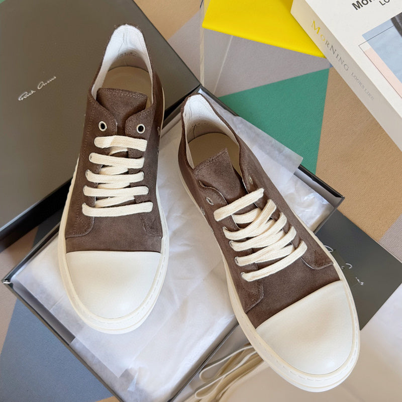 Rick Owens Taupe Low-top Sneakers - Black Unisex Streetwear Limited Edition - **Rick Owens taupe Low-Top Sneakers: Avant-Garde Elegance and Comfort** Step into the future of fashion