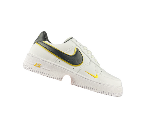 NIKE Air Force 1 'double Swoosh White - - Gold' - Black Unisex Streetwear Limited Edition - **Nike Air Force 1 'Double Swoosh White/Black/Gold'** The Nike Air Force 1 'Double Swoosh White/Black/Gold'