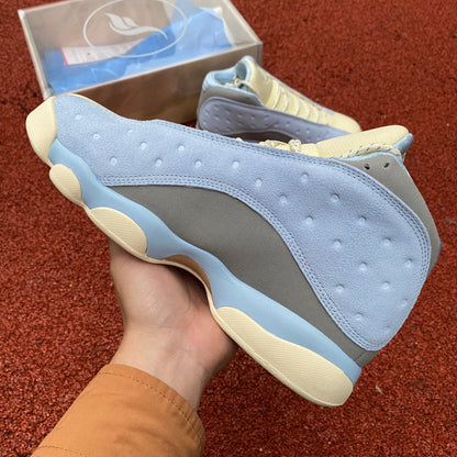 Jordan 13 - Blue Unisex Streetwear Limited Edition - The Air Jordan 13 Retro stands out in this unique pastel-inspired colorway, combining soft tones