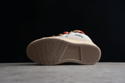 Lanvin Colorful Lace Sneakers - Red Unisex Streetwear Limited Edition - ### Lanvin Colorful Lace Sneakers Discover a unique blend of style and comfort with these