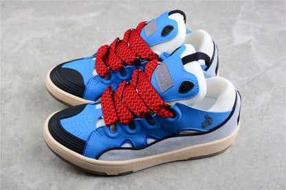 Lanvin Blue And Lace Sneakers - Red Unisex Streetwear Limited Edition - ### Lanvin Blue and Red Lace Sneakers Experience the perfect blend of contemporary design and