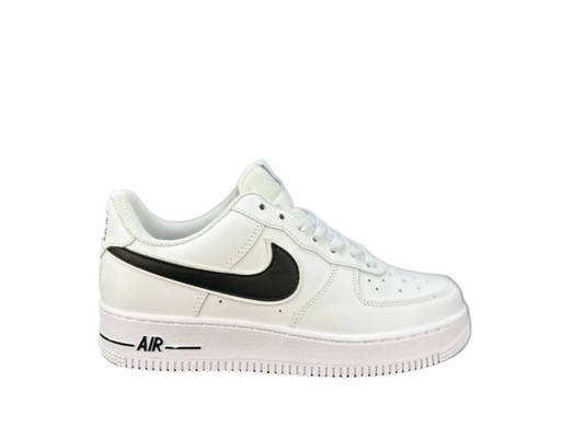 NIKE Air Force 1 'double Swoosh White - Black' Unisex Streetwear Limited Edition - **Nike Air Force 1 'Double Swoosh White/Black'** The Nike Air Force 1 'Double Swoosh White/Black'