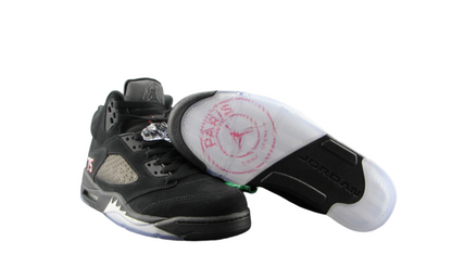 Jordan 5 Retro 'paris Saint-germain' - Black Unisex Streetwear Limited Edition - **Product Description: Air Jordan 5 Retro 'Paris Saint-Germain'** The Air Jordan 5 Retro 'Paris Saint-Germain'