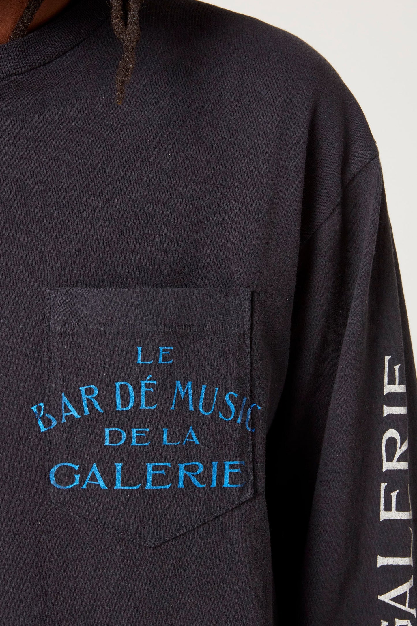 GALLERY Dept Le Bar Music De La Lerie Longsleeve Tee T-Shirt - Black Unisex Streetwear Limited Edition - **Gallery Dept. 'Le Bar D | Music De La Galerie' Long Sleeve Tee: Detailed Product Description