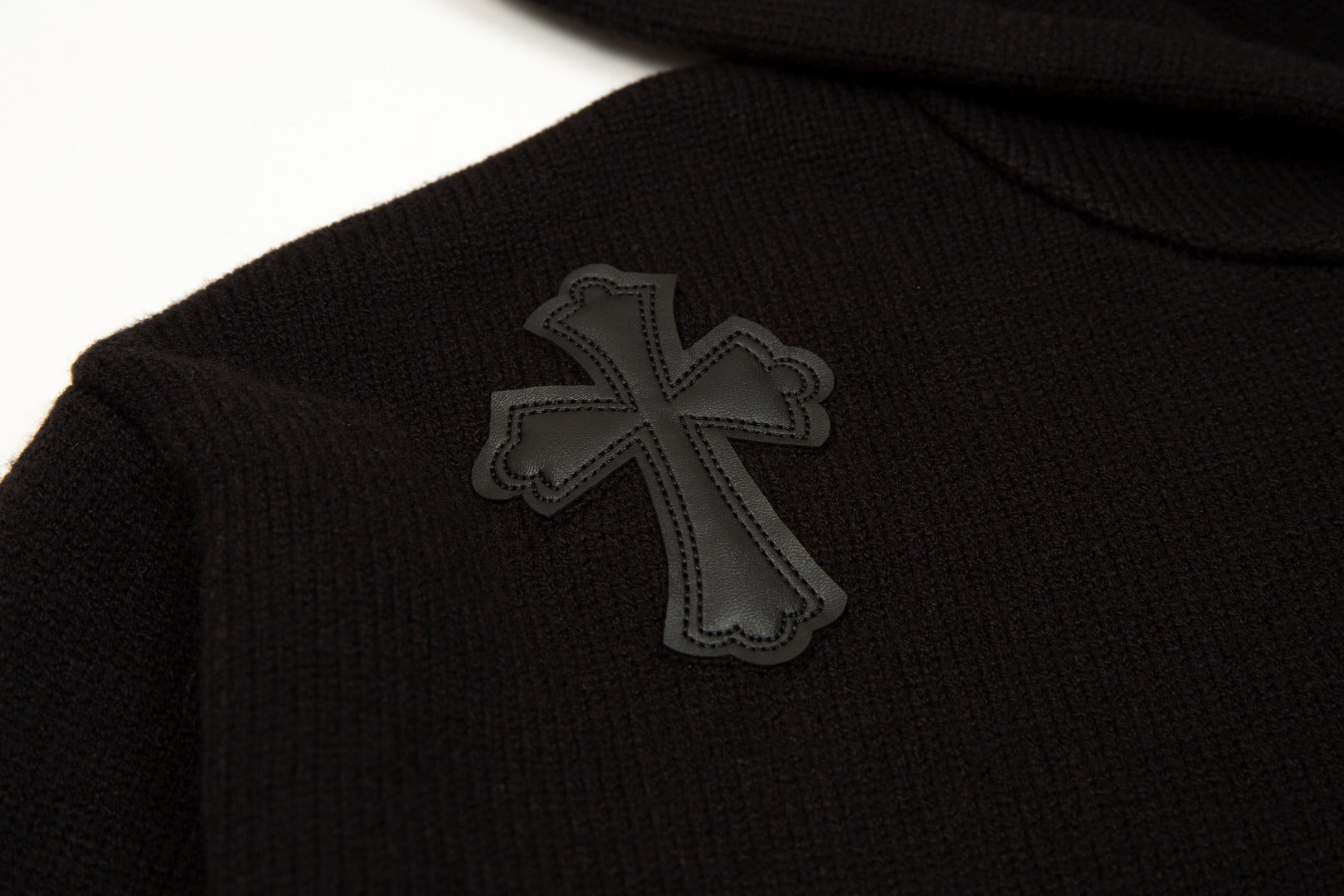 CHROME Hearts Cross Patch Hoodie - Black Unisex Streetwear Limited Edition