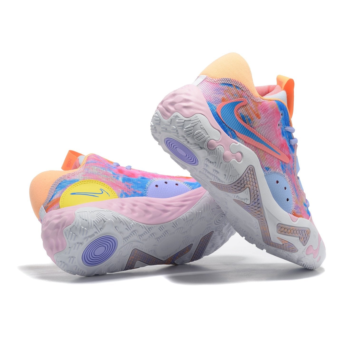 NIKE Pg 6 - Painted Swoosh Shoes - Red Unisex Streetwear Limited Edition - Introducing the Nike PG 6 x Painted Swoosh, a captivating blend of artistry and athleticism.