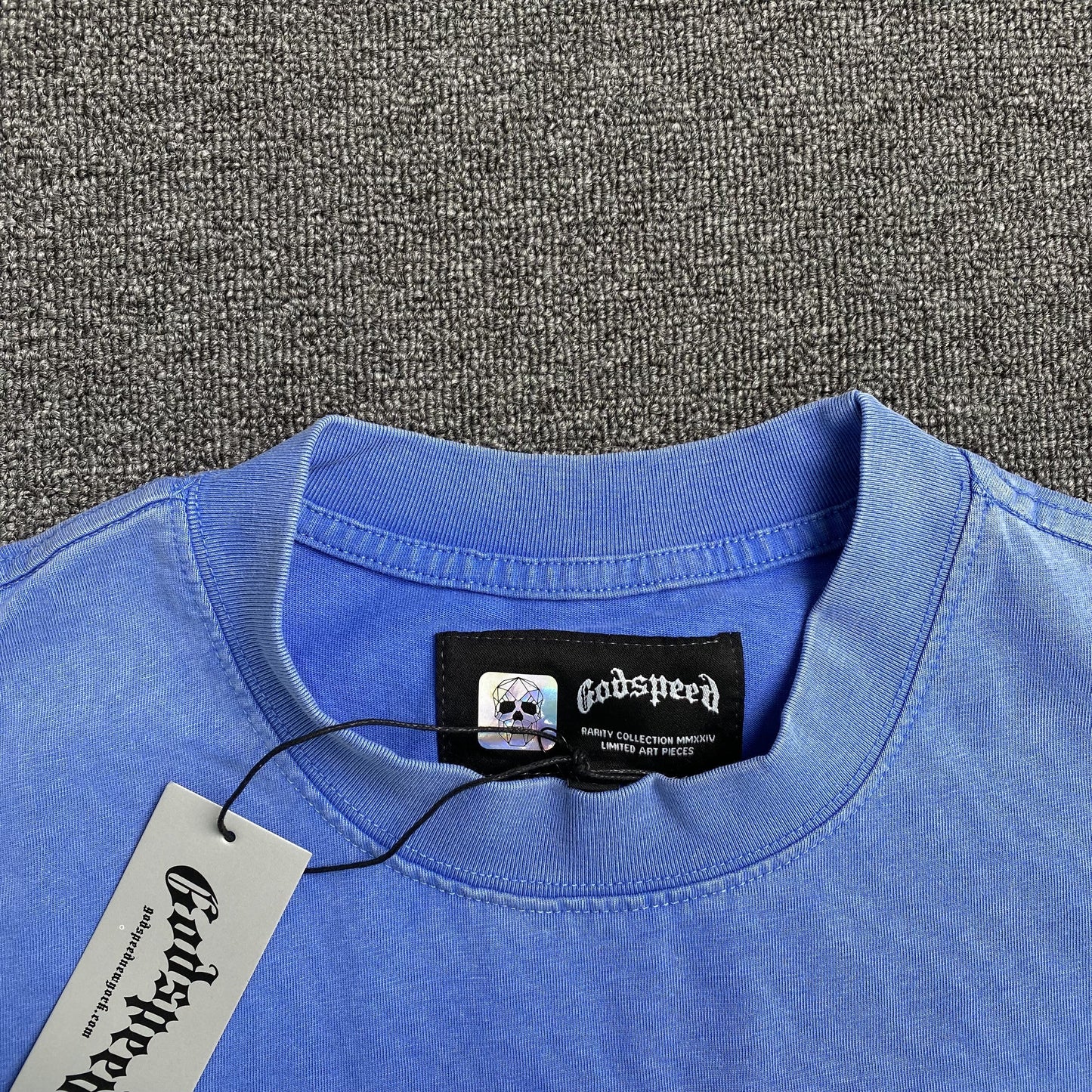 GODSPEED Artificial Love T-shirt Washed - Blue Unisex Streetwear Limited Edition