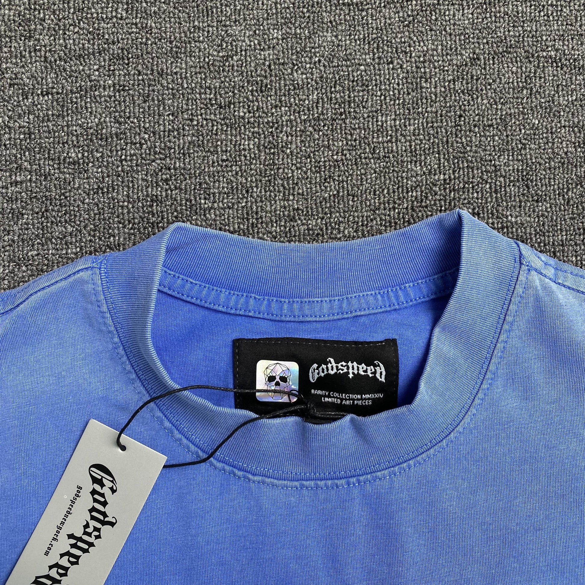 GODSPEED Artificial Love T-shirt Washed - Blue Unisex Streetwear Limited Edition